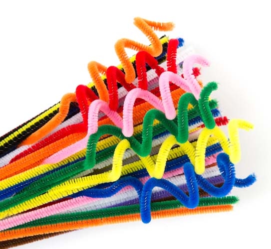 Chenille Stems 6mm Pk100 3 Style Mix Cols (Std,Candy,Bump)